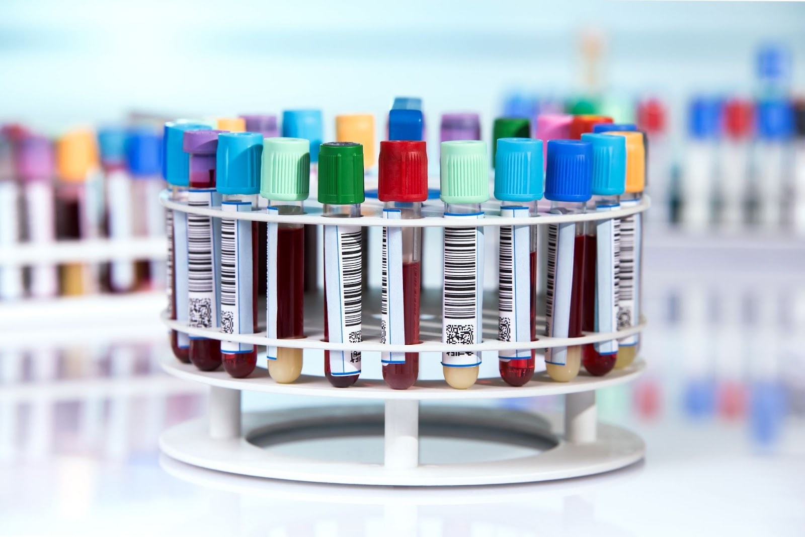 A carousel of test tubes