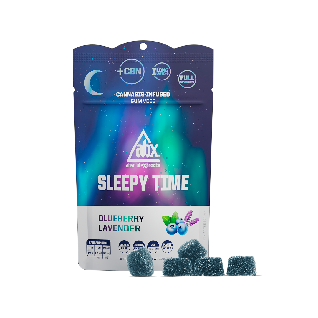 ABX Product Sleepy Time Solventless CBN Gummies Blueberry Lavender