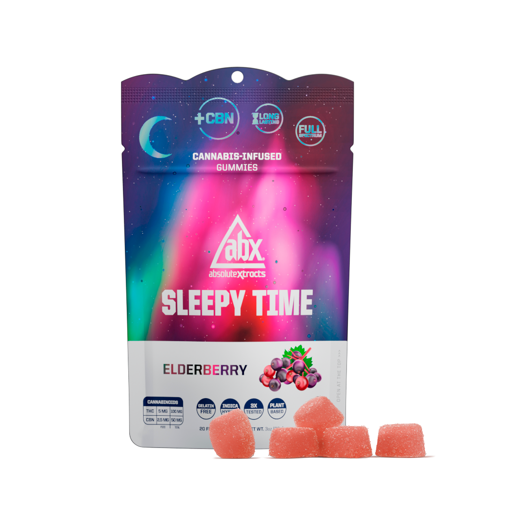 Sleepy Time Solventless + CBN Gummies Elderberry