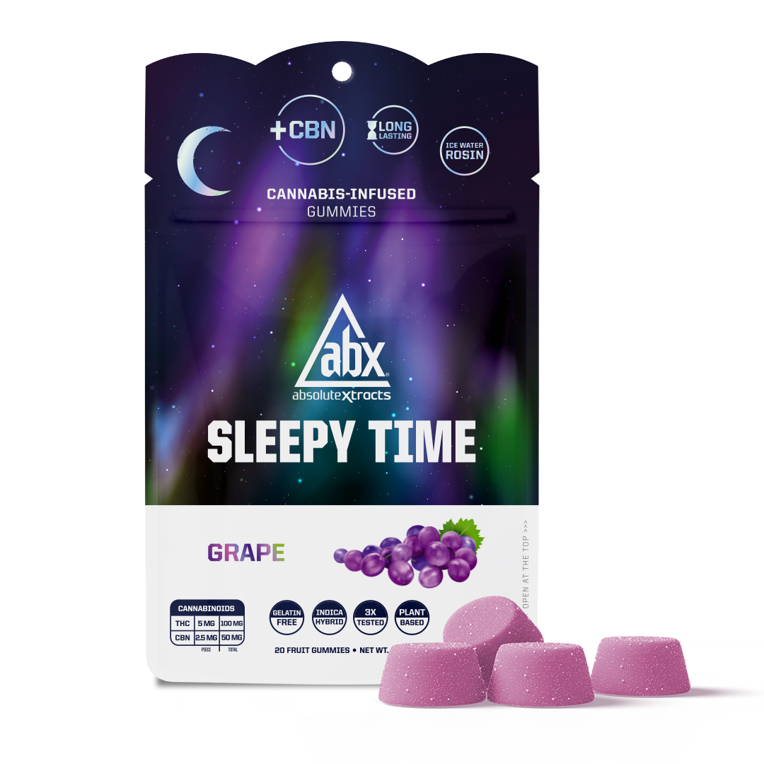 ABX - Grape Sleepy Time Hash Rosin + CBN Gummies - 100mg