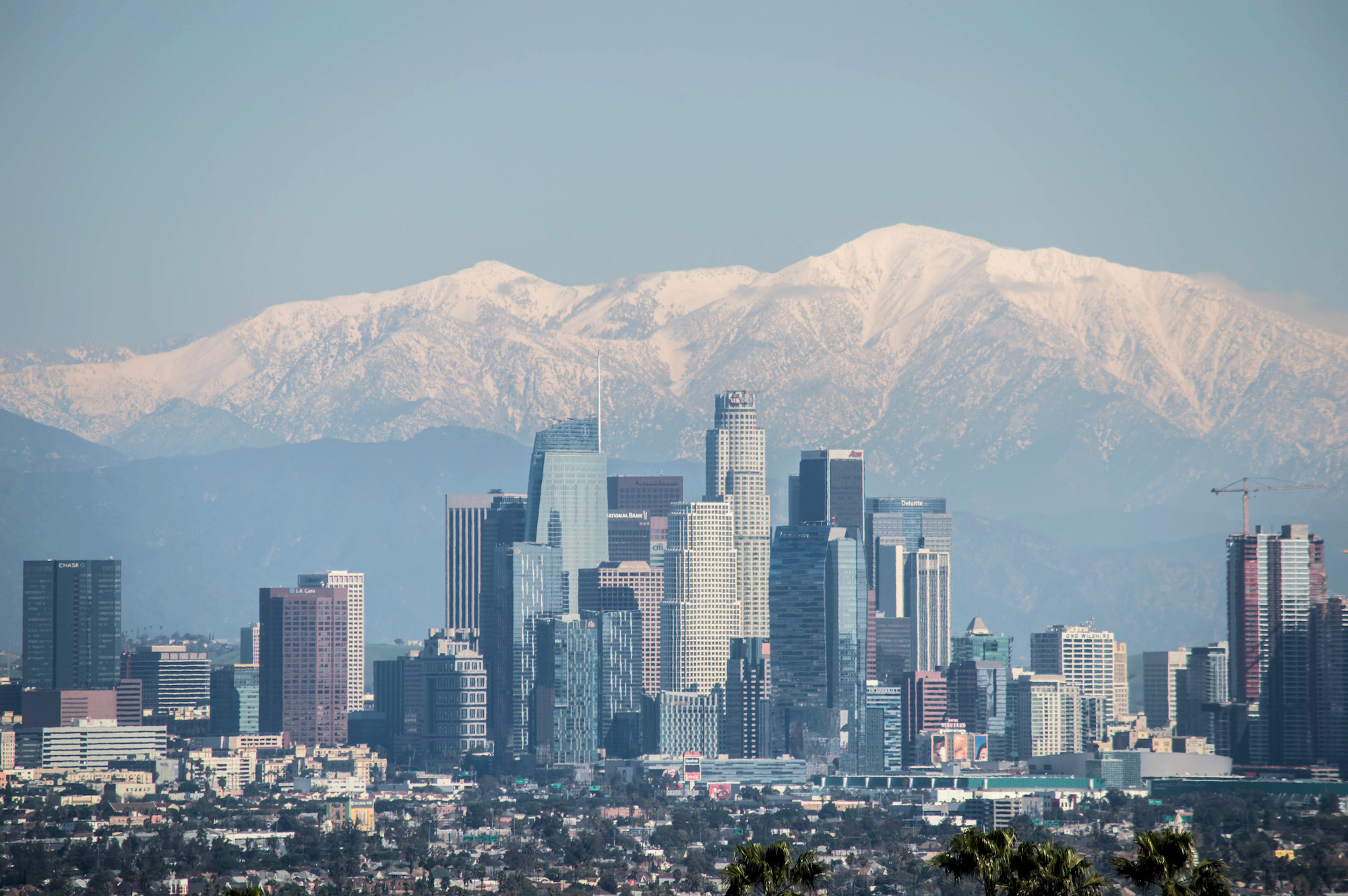 Mt. Baldy over LA