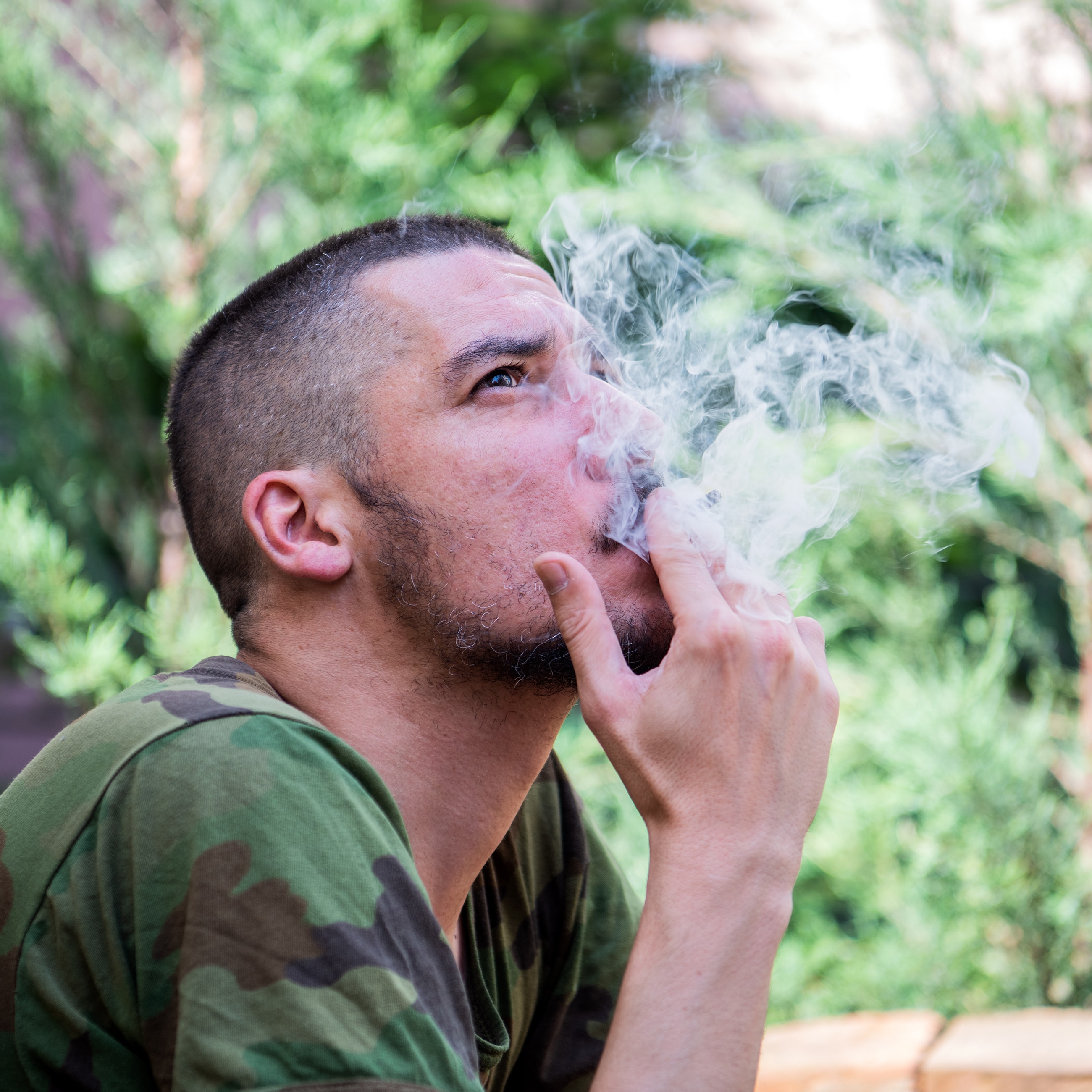 Veteran using cannabis